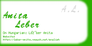 anita leber business card